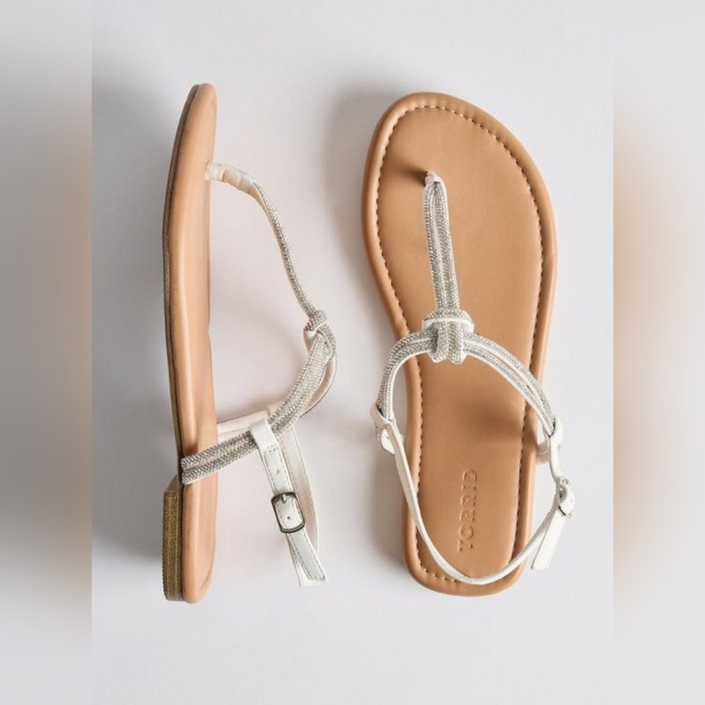 Torrid - Silver Knot T-Strap Sandals